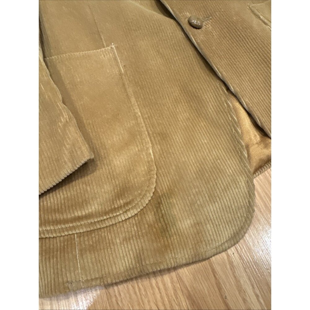 Vintage L-Bar-H Western Corduroy Sport Coat Blazer Tan Western USA Made‎ 38R - Picture 11 of 12